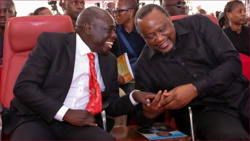 DCP leader Rigathi Gachagua with former president Uhuru Kenyatta.